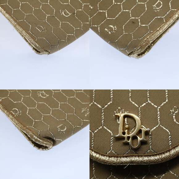 DIOR Honeycomb Canvas Chain Shoulder Bag Beige - Picture 10 of 12